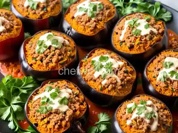 Trader Joe's Ground Turkey Stuffed Peppers with Pepper Jack