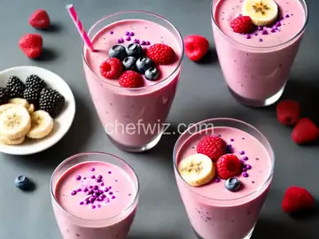 Triple Berry Banana Yogurt Smoothie