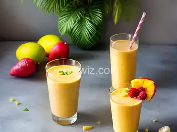 Tropical Mango-Pineapple-Berry Smoothie