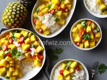 Tropical Pineapple, Mango, and Coconut Fools Recipe