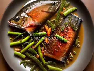 Trout with Fiddlehead Ferns