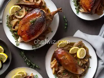 Turkey Leg Confit with Shallots and Thyme
