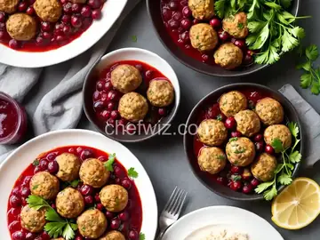 Turkey Meatballs With Cranberry Sauce