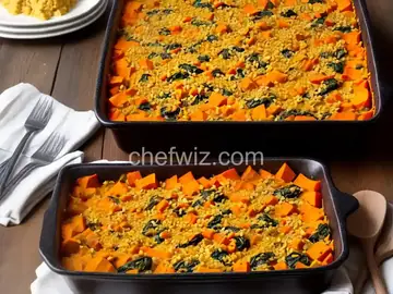 Turkey Spinach Sweet Potato Casserole