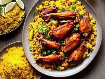 Turkey Wings with Yellow Rice