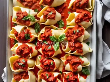 Turkey and Artichoke Stuffed Shells with Arrabbiata Sauce