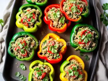 Turkey and Quinoa Stuffed Peppers