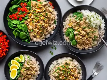 Turkey and Spinach Rice Bowl