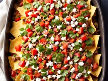 Turkey and Veggie Nachos