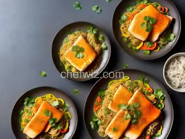 Turmeric Fish with Rice Noodles and Herbs