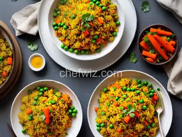 Turmeric Rice with Peas and Carrots