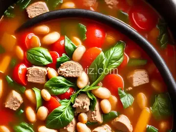 Tuscan Bean and Chicken Italian Sausage Soup