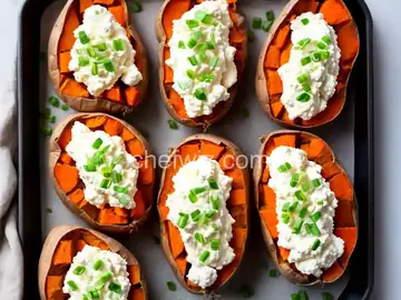 Twice-Baked Sweet Potatoes with Ricotta Cheese