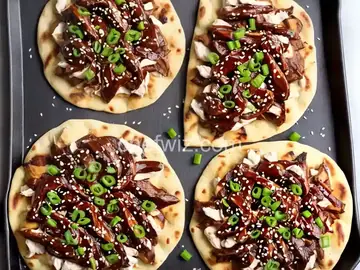 Two-Ingredient Dough Teriyaki Chicken Flatbreads