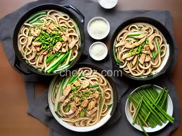 Udon with Chicken and Scallions (Tori Nanba Udon)