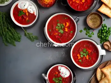 Ukrainian Red Borscht Soup