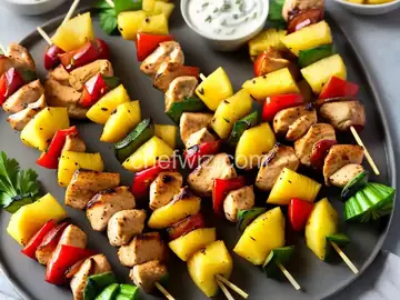 Ultra Easy Pineapple Chicken Kabobs