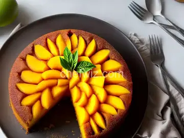 Upside-Down Mango Cake