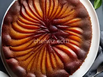Upside Down Pear Gingerbread Cake