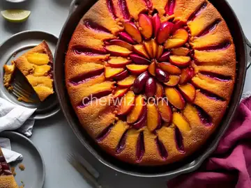 Upside-Down Plum Cake