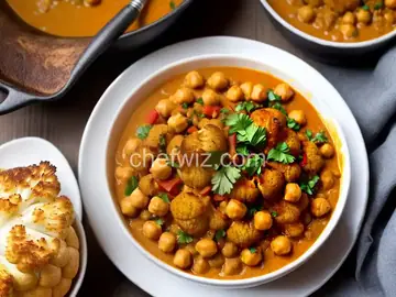 Vadouvan-Roasted Cauliflower with Harissa Chickpea Curry