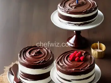 Vanilla Birthday Cake with Chocolate Frosting