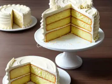 Vanilla Cake with Buttercream Frosting