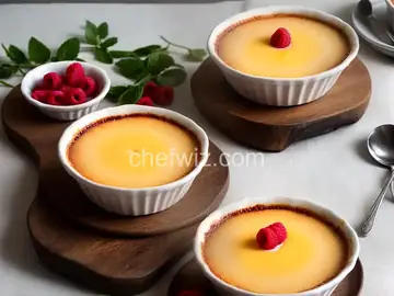 Vanilla Creme Brulee with Raspberries