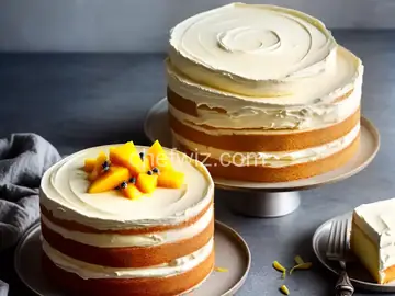 Vanilla Layer Cake With Mango Curd