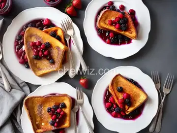 Vanilla-Maple French Toast with Warm Berry Preserves
