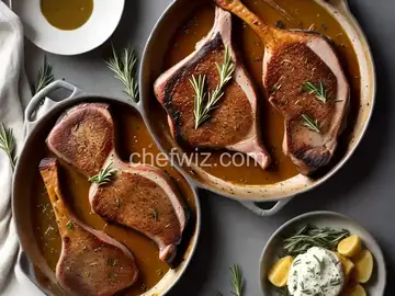 Veal Chops with Rosemary Butter