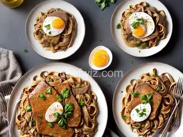 Veal Marsala with Egg Fettuccini