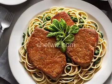 Veal Piccata with Angel Hair and Parmigiana-Reggiano