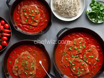 Veal Scallopini in a Sweet Red Pepper Sauce