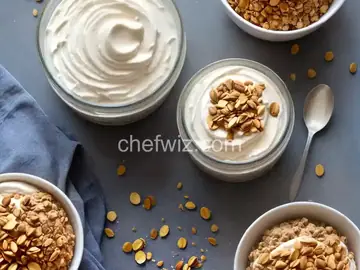 Vegan Apple-Yogurt Parfait with Maca Powder