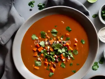 Vegan Black Bean and Sweet Potato Soup