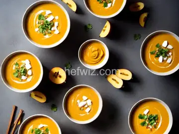 Vegan Butternut Squash Soup with Ginger, Apple, and Coconut Milk
