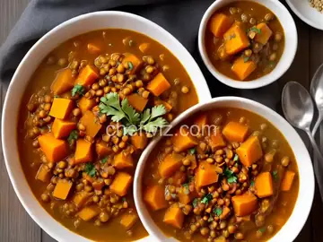 Vegan Butternut Squash and Lentil Stew in the Slow Cooker