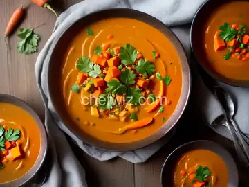 Vegan Carrot-Top Vegetable Soup