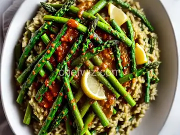 Vegan Charred Lemon-Asparagus Risotto