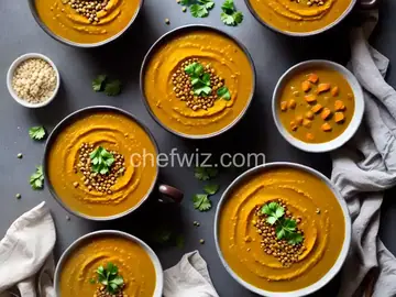 Vegan Curried Cauliflower, Sweet Potato, and Lentil Soup