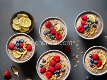 Vegan Overnight Oats with Chia Seeds and Fruit