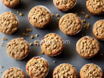 Vegan Rhubarb Cinnamon Streusel Muffins