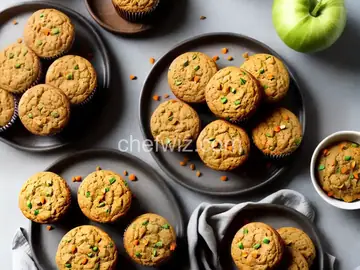 Vegan Zucchini Carrot Muffins with Applesauce