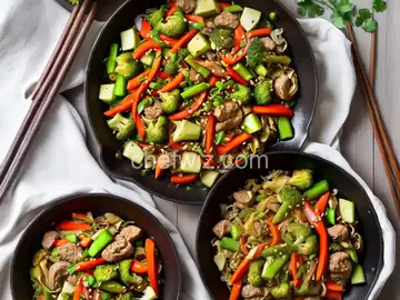 Vegetables and Cabbage Stir-Fry with Oyster Sauce