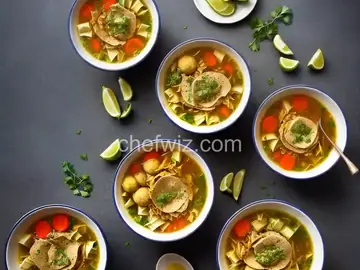 Vegetarian Matzo Ball Soup With Caramelized Cabbage