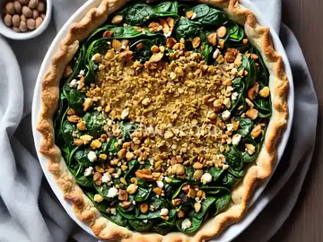 Vegetarian Spinach and Hazelnut Pie