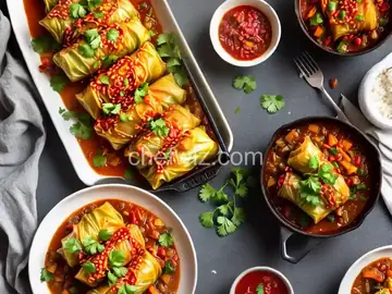 Vegetarian Sweet and Sour Cabbage Rolls