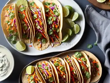 Vegetarian Taco Slaw with Creamy Cilantro-Lime Dressing