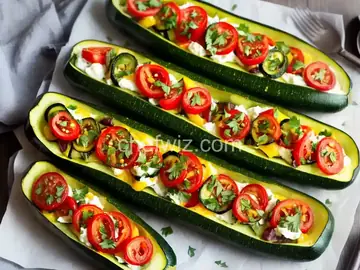 Vegetarian Zucchini Boats
